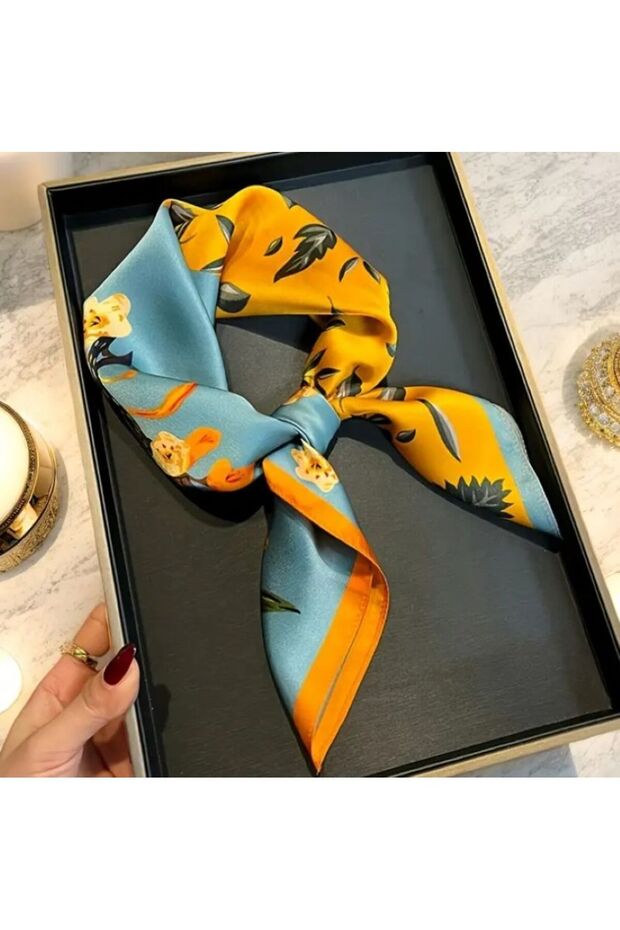 Bohemia, Vibrant Colors, Sun Protection, Windproof, Double-Sided Printing, Scarf, Scarf 70X70