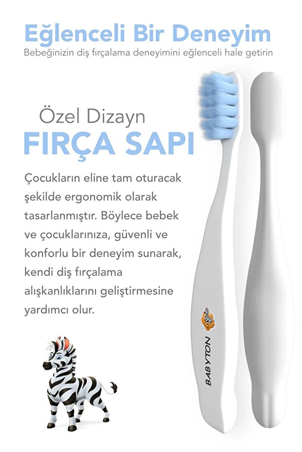 Bio Ultra Yumuşak Çocuk Diş Fırçası Zebra - 3