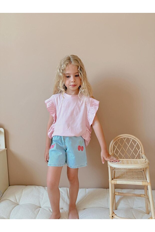 Girl's Ruffled Cherry Set - 1