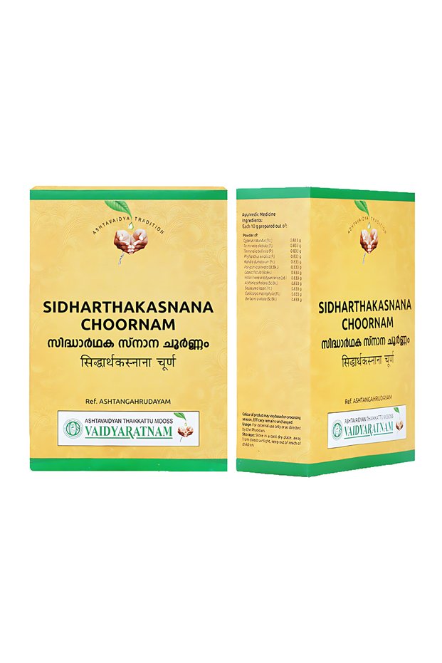 VAIDYARTNAM SIDHARTHAKASNANA CHOORNAM 100GM (PACK OF 2) with Free Pachak Methi