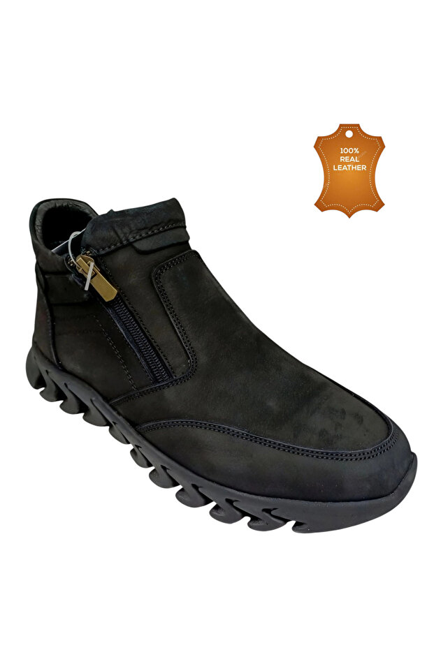 Anatomic Comfort Hakiki Deri Çift Fermuarlı Erkek Bot - 2