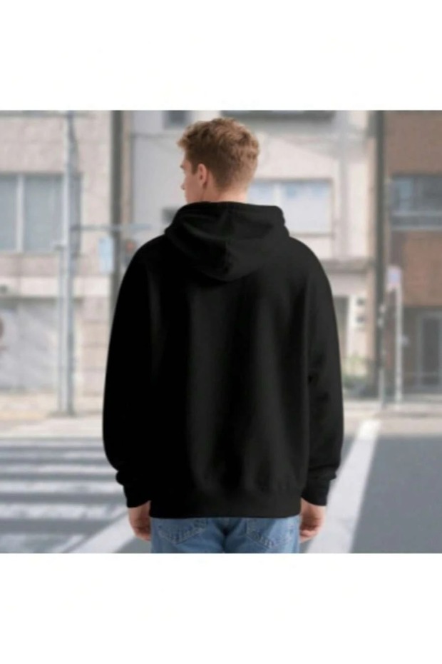 Kapibara (capybara) Baskılı Kapüşonlu Oversize Sweatshirt - 3