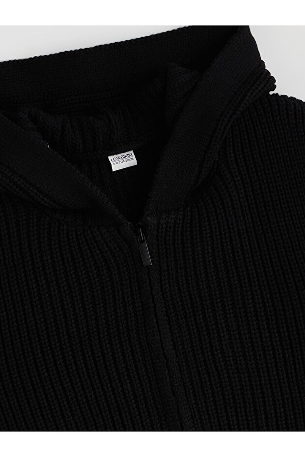 LCW Kids Kapüşonlu Kız Çocuk Triko Yelek (W5) - 2