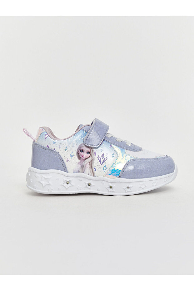 Leave Your Style with Us | Frozen Printed Girls' Sports Shoes with Lighted Soles - 3