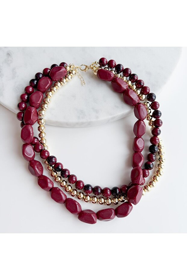 مجموعة قلادة متعددة الخرز - 1