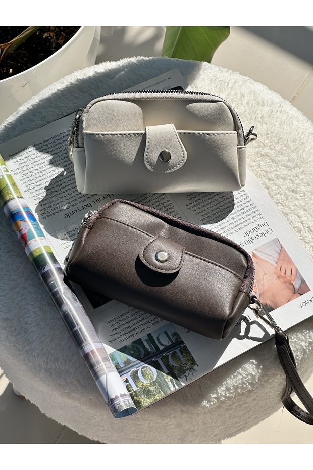 Krem çok gözlü cüzdan - 2