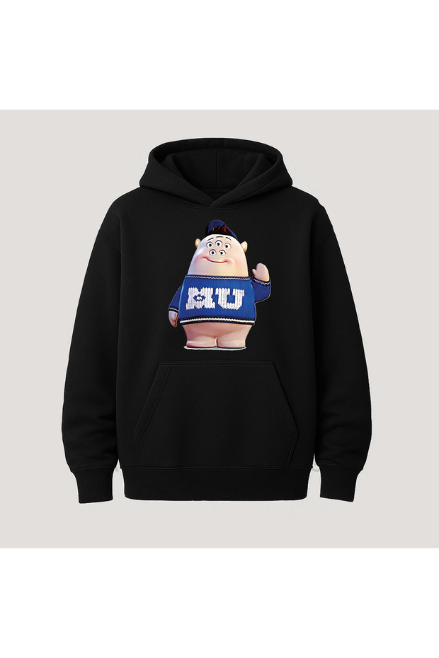 Monsters Printed Kangaroo Pocket Cotton Hooded Long Sleeve Hoodie Sweatshirt
