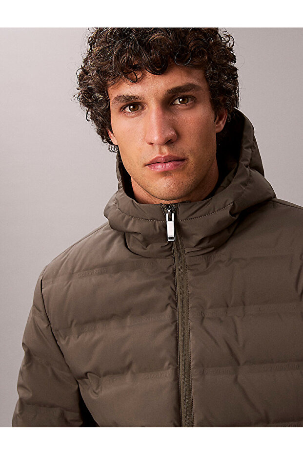 Erkek Packable Embossed Mont - 6