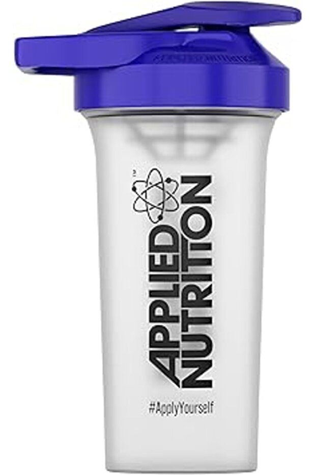 Protein Shaker Bottle, 500ml, Leakproof with Storage, For Whey, Vegan, Creatine, BCAA - Grey (Duplic