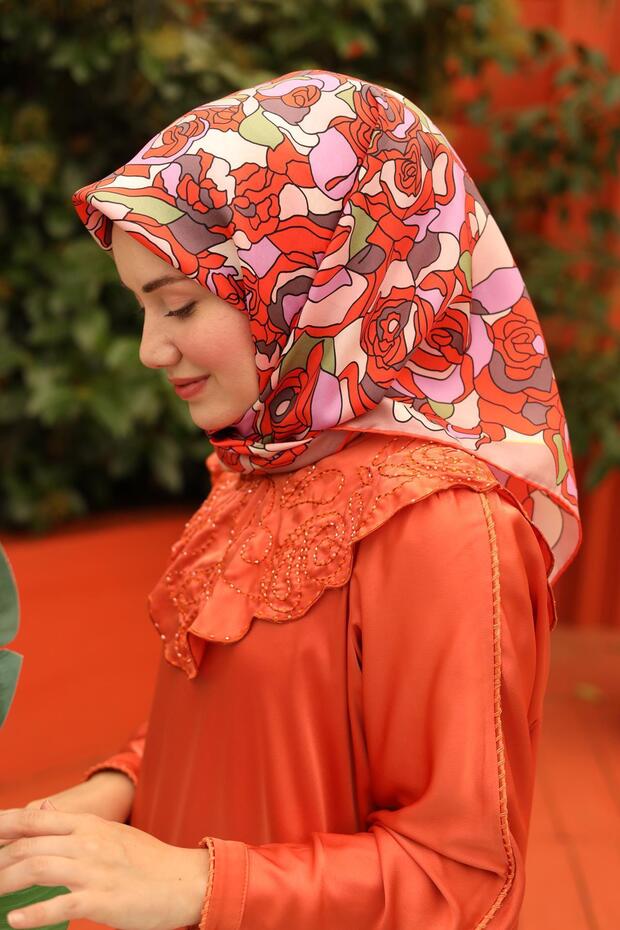 وشاح حريري من نسيج التويل 11434-09