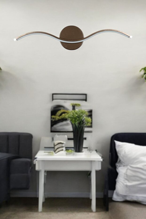 موجة التصميم الحديث البني ضوء النهار LED الحمام - المطبخ - غرفة المعيشة أدى الجدار الشمعدان