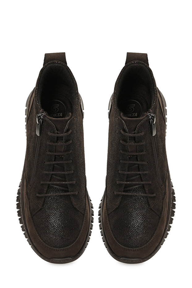 105331.PZ5PR Kahverengi Kadın Düz Bot - 4