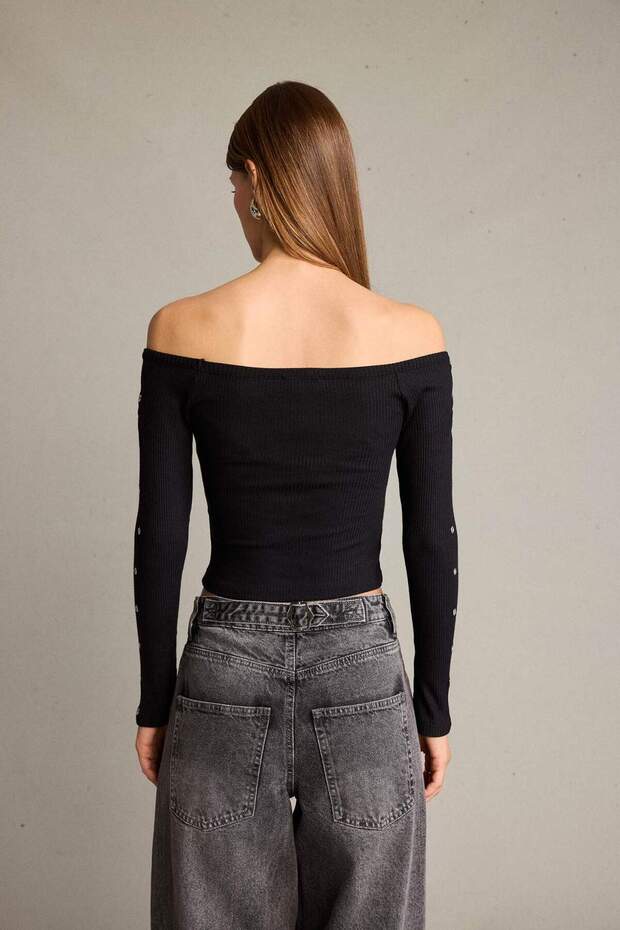 Omzu Açık Uzun Kollu Bluz G5050AX25WN - 6