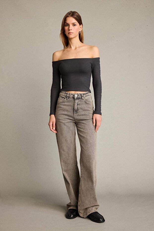 Omzu Açık Uzun Kollu Bluz G5050AX25WN - 2