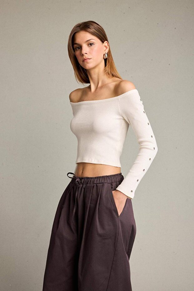 Omzu Açık Uzun Kollu Bluz G5050AX25WN - 4