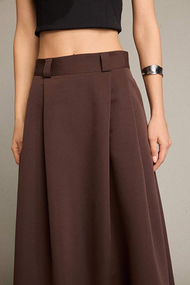 Pileli Maxi Etek G4718AX25WN - 5