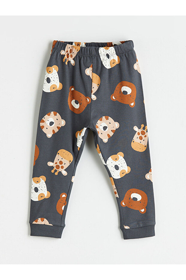 Hayvan Baskılı Erkek Bebek Pijama Takımı - 4