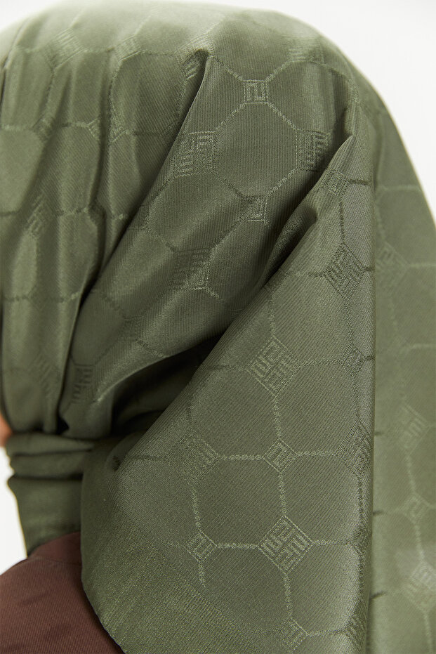 Petek Desenli Eşarp - 4