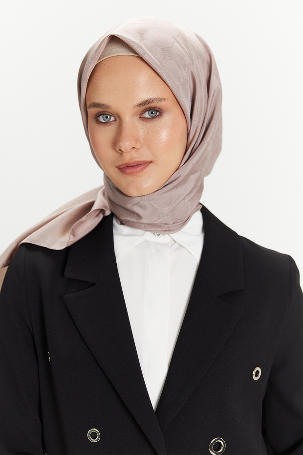 Petek Desenli Eşarp - 1