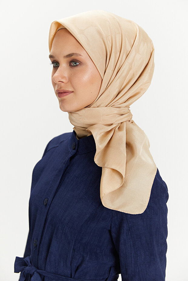 Petek Desenli Eşarp - 2