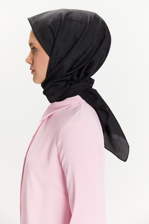 Petek Desenli Eşarp - 3