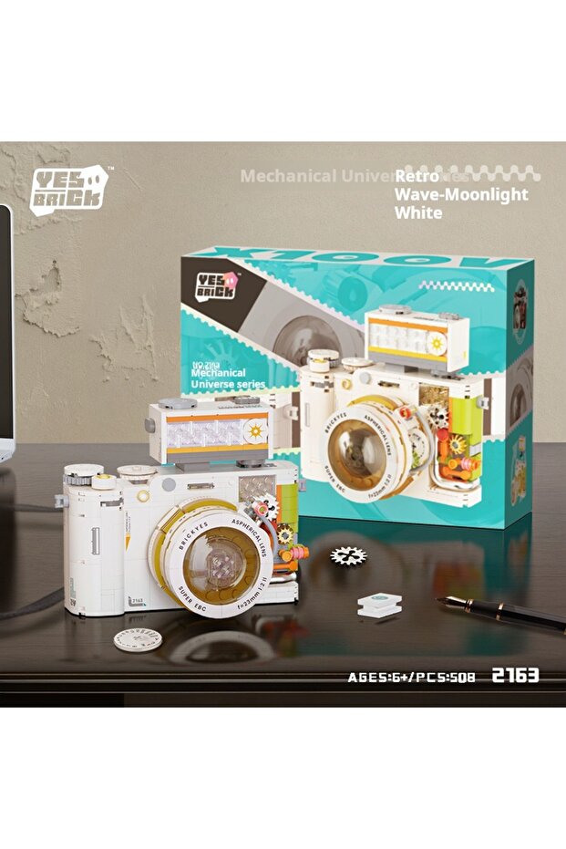 With Box 508 PCS 2163 Retro camera Building Kit Construction Model Building Blocks Set, Collectible - 1