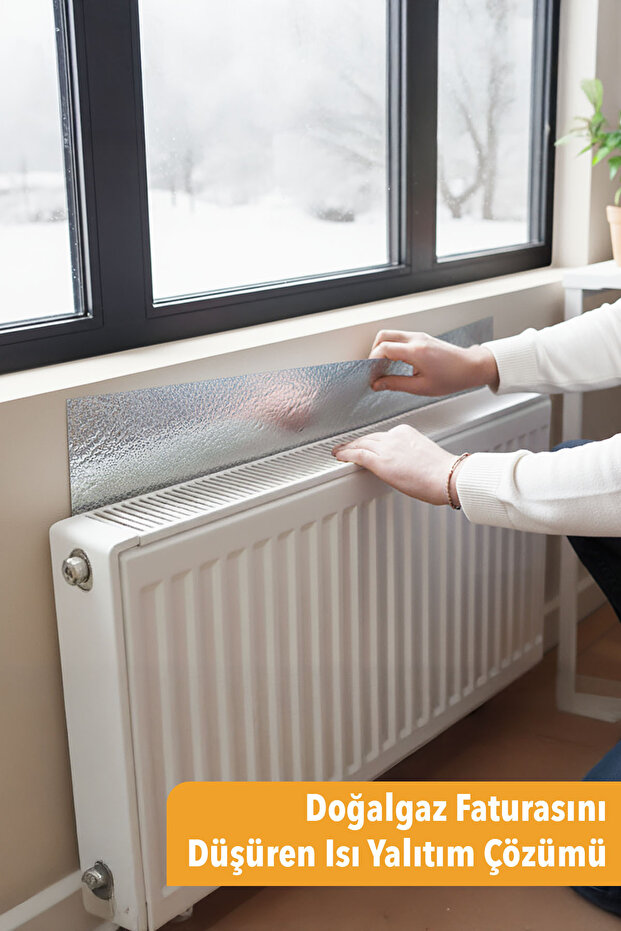 5 ADET Petek Kalorifer Radyatör Arkası Folyolu Plaka Isı Yalıtım Levhası Şilte - 2