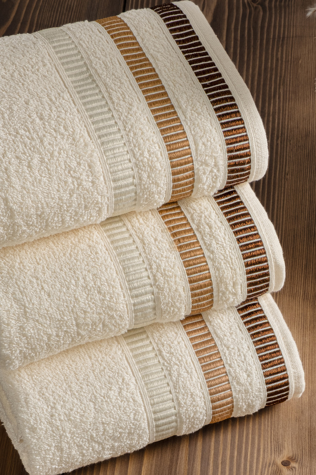 Sera 4-Piece 50X90 Towel Set Hand and Face Towels 100% Cotton - 2