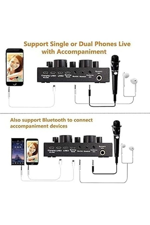 BM800 Microphone Kit with V8 Sound Card Professional Condenser Microphone for Studio Recording - 3