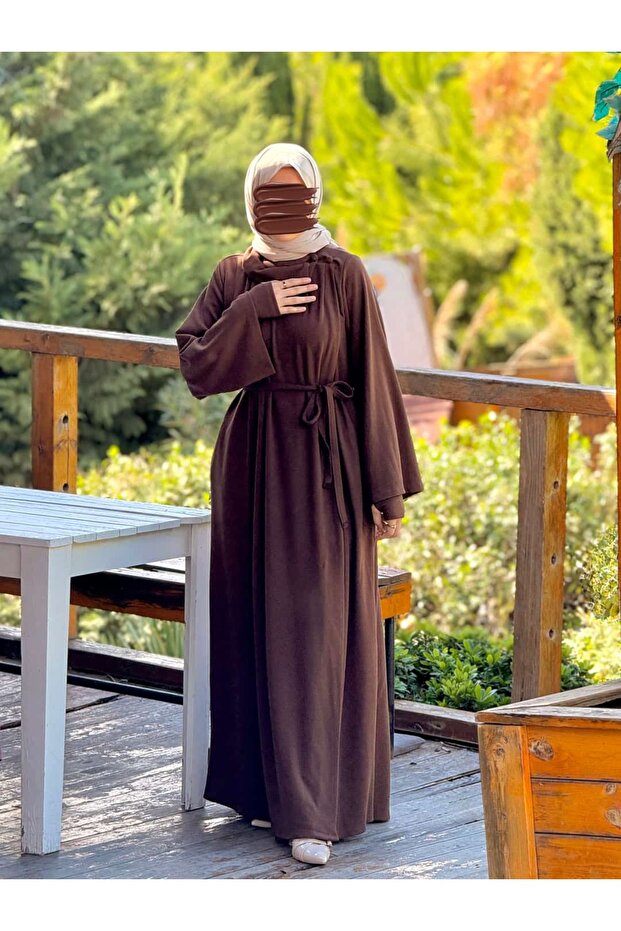 Ankanoor Anvelop Kolluklu Örme Ferace&Elbise Anka255103 - 3