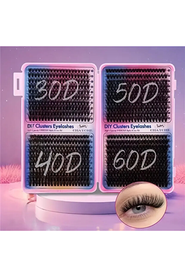 800 Adet Kendin Yap Kirpik Seti Ultra Yumuşak Kalın ve Doğal Görünüm 30D 40D 50D 60D - 1