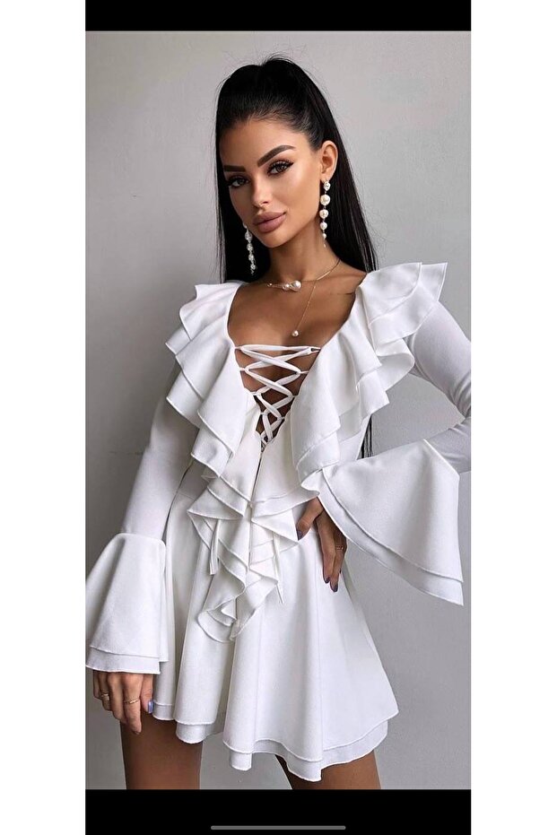 Göğüs dekolteli elbise - 1