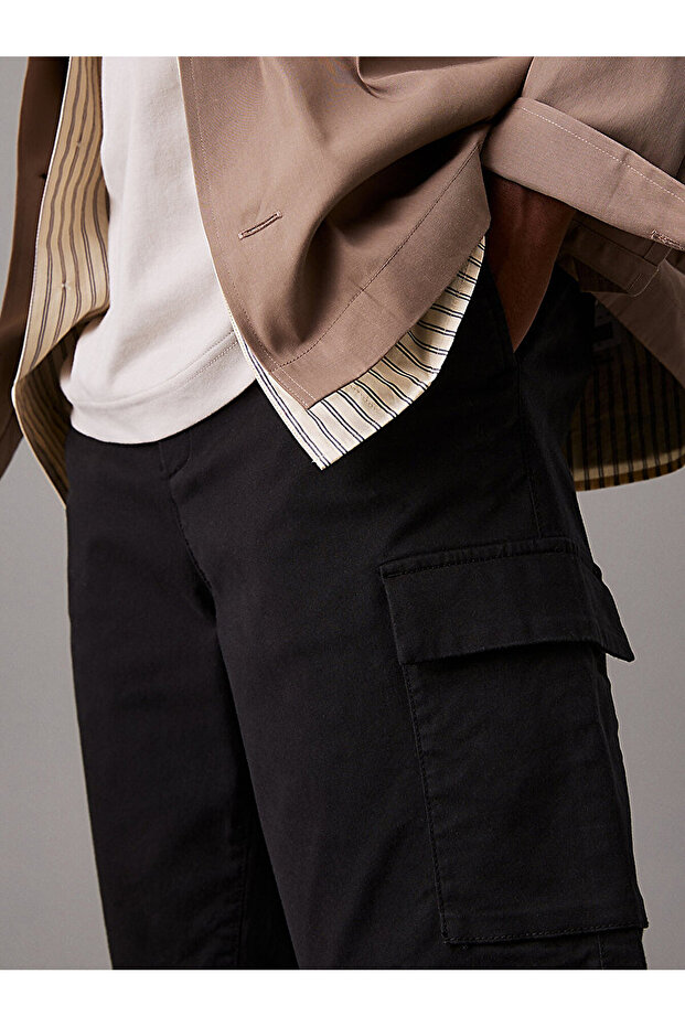 Erkek Modern Twill Cargo Şort - 3