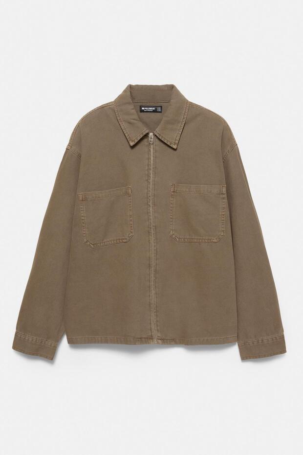 Fermuarlı Cepli Gömlek - 7