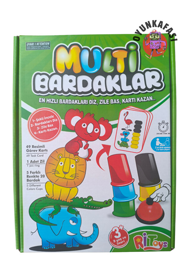 Multi Cups - Educational and Exciting Fastest Cups, Press Your Knees, Press Your Fingers, Win the Card