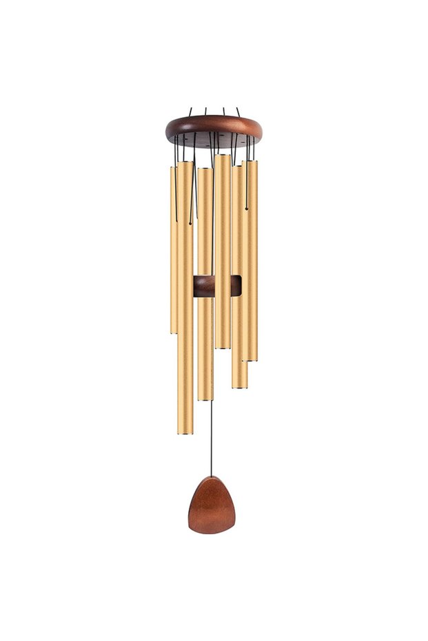 Gold Auspicious Wind Chime,6Bell Pendant for Hanging,Used for home decoration。The sound is clear and