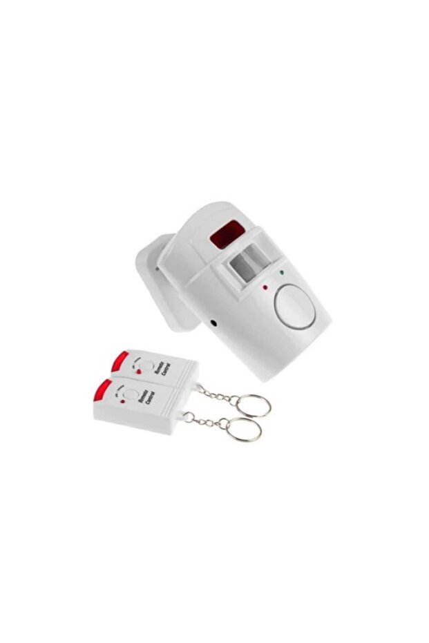 House Alarm with Motion Sensor, Timer, and 2 Remote Controls, White - 2