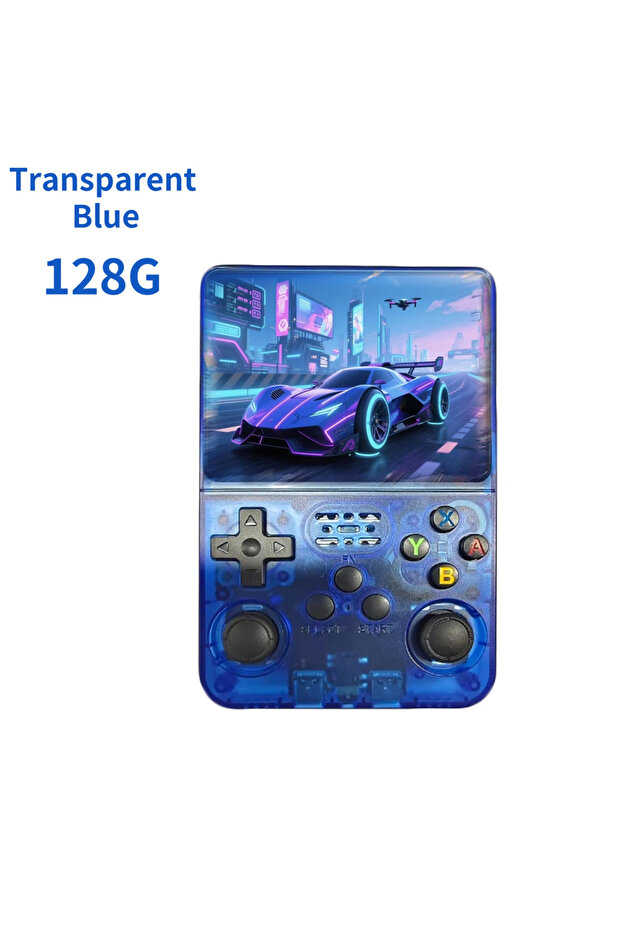 وحدة تحكم ألعاب الفيديو المحمولة TR Blue 128G R36S بنظام ARKOS بشاشة IPS مقاس 3.5 بوصة كلاسيكية محمولة