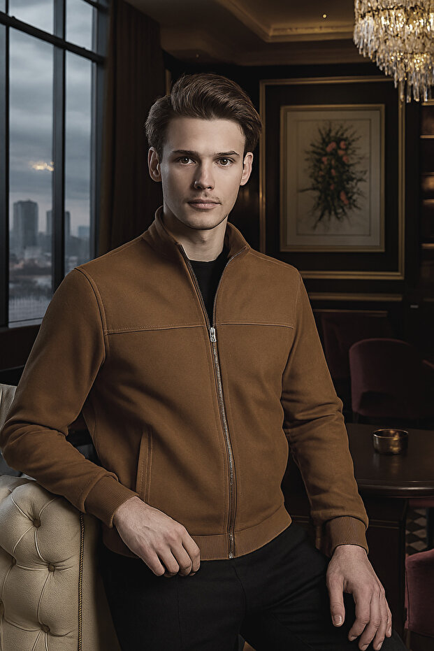 Süet mevsimlik mont - 5