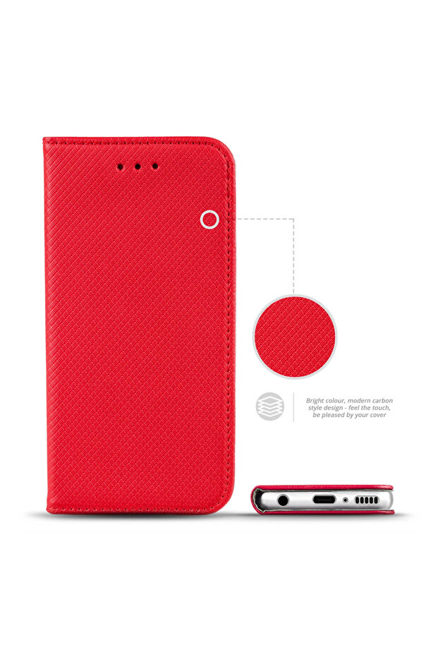 Flip Case for Honor X8b, Texture Design, Red - 5