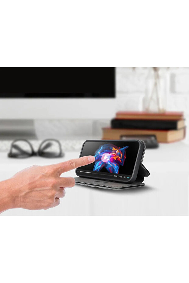 Flip Puffer Case for Xiaomi, Stand Function, Black - 6