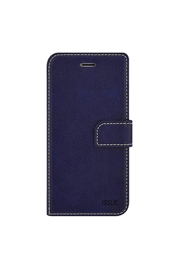 Handmade Flip Case for Apple iPhone 13 Pro Max, Stand Function, Wallet, Blue - 1