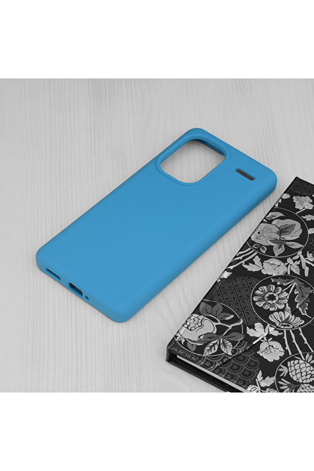 TPU Silicone Case for Xiaomi Redmi Note 13 Pro Plus, Microfiber Interior, Blue - 3