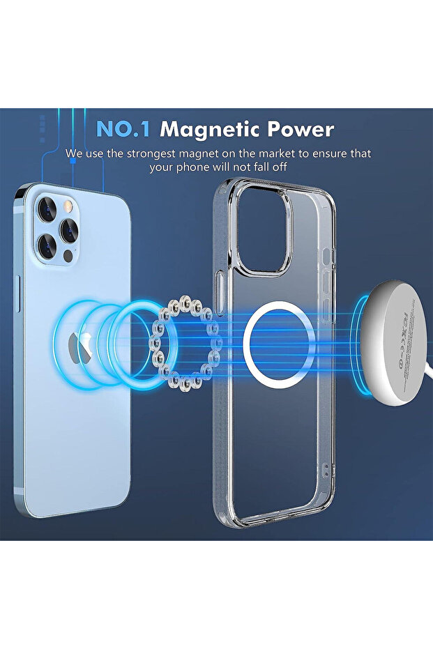 MagSafe Protective Case for Apple iPhone 16 Pro Max, ProCore Tech, White/Clear - 5