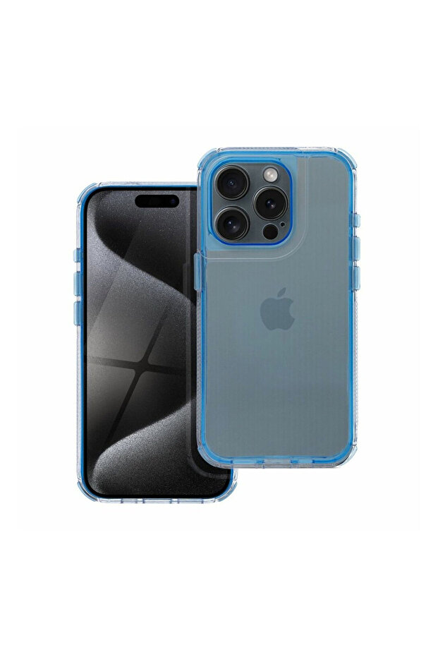 ArrayEX Lucid Case for Apple iPhone 16 Pro, AntiShock, Clear/Blue - 1