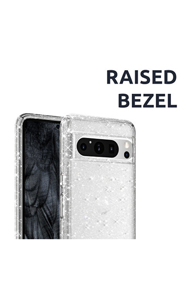 Dazzle TPU Case for Google Pixel 9, Sparkling Design, Transparent - 2