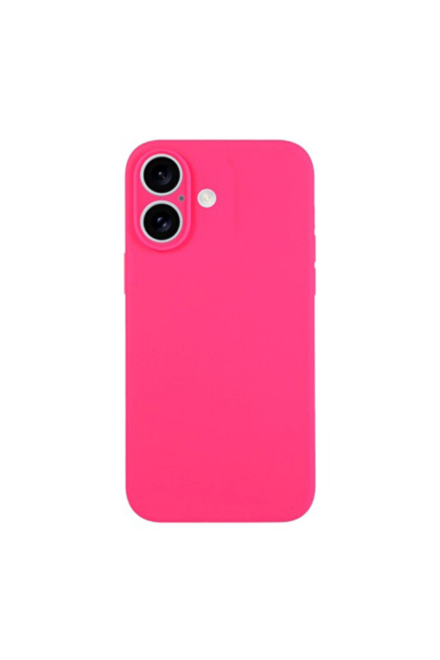 VelvetFlex Silicone Microfiber Protective Case for Apple iPhone 16, Pink - 1