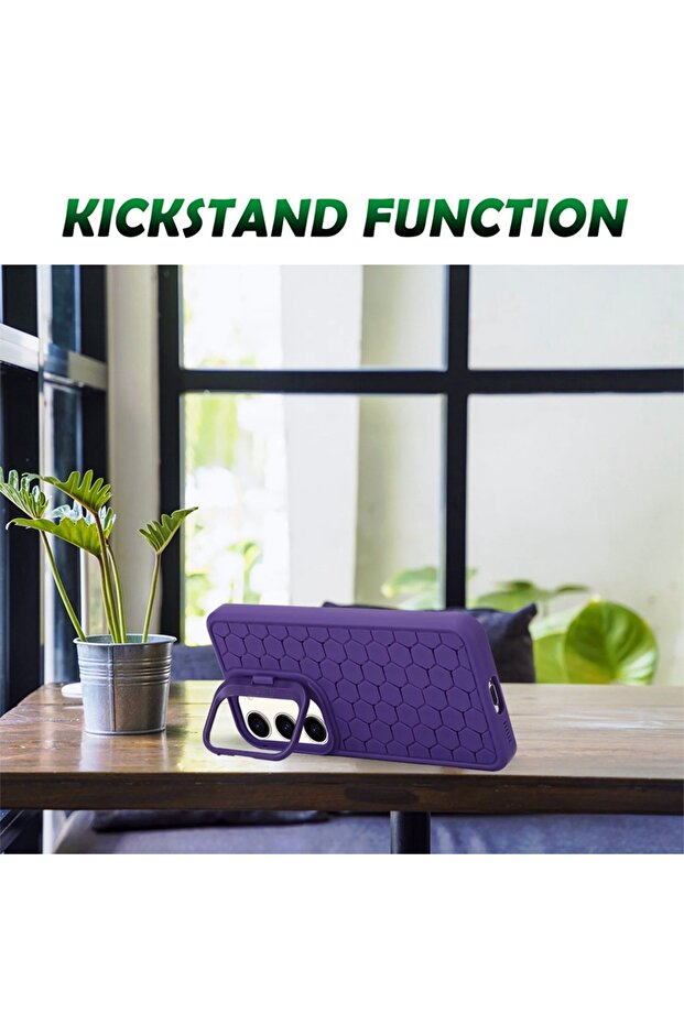 HexShape Protective Case for Samsung Galaxy S24+ Plus, AntiShock, Purple - 4