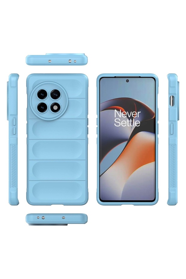 Buffer Case with Microfiber for OnePlus 13, Flexible TPU, Blue - 2