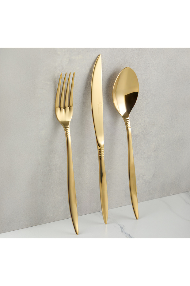 Linea Gold 24 Piece Cutlery Set for 6 People